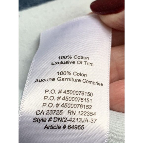 Aritzia Sunday Best Women's Cotton Denim Button Up Embroidery Trucker Jacket S - Picture 13 of 16